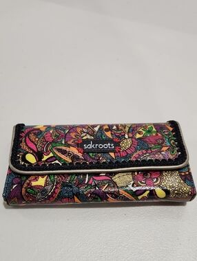 Sakroots Trifold Wallet Artist Circle Multicolor EUC